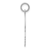 14K White Gold Plain Medium.018 Depth Facing Right Engravable Boy Charm view 2