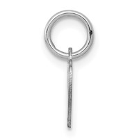 14K White Gold Plain.011 Gauge Engravable Heart 10x 10mm Disc Charm view 2