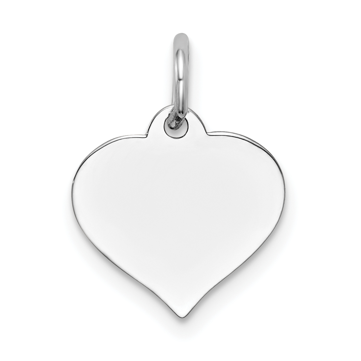14K White Gold Heart Disc Charm (XWM601/18)