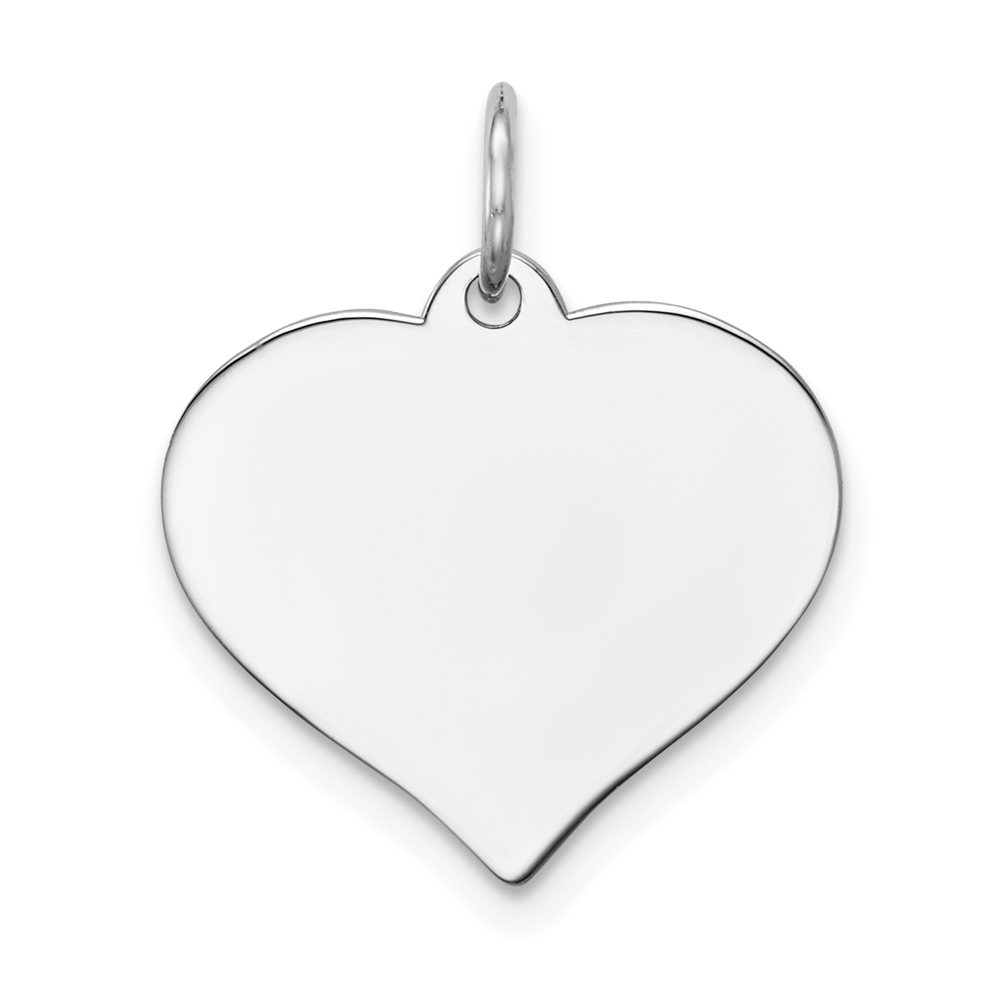 14K White Gold Heart Disc Charm (XWM603/18)