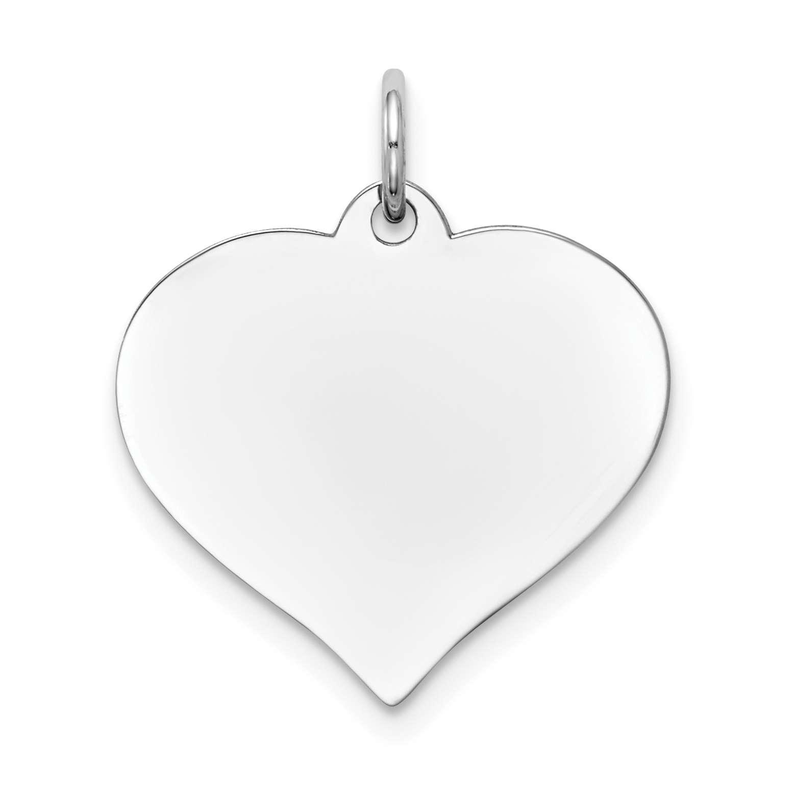14K White Gold Heart Disc Charm (XWM604/18)