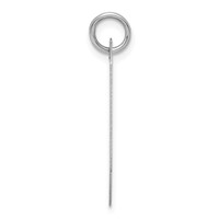 14K White Gold Plain 22.8x 12.8mm.009 Gauge Engraveable Dog Tag Disc Charm view 2