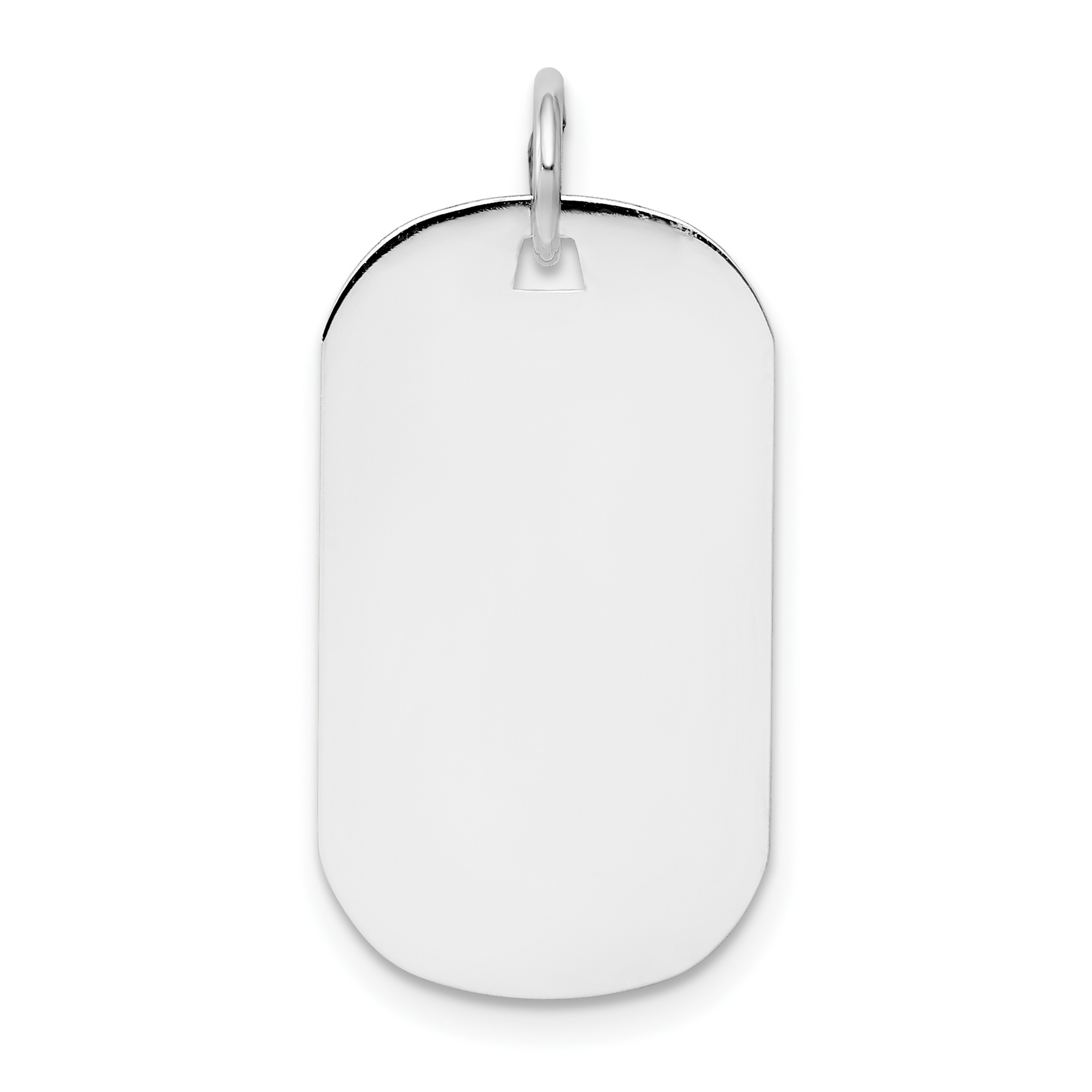 14k White Gold Plain .009 Gauge Engraveable Dog Tag Disc Charm (XWM619/09)