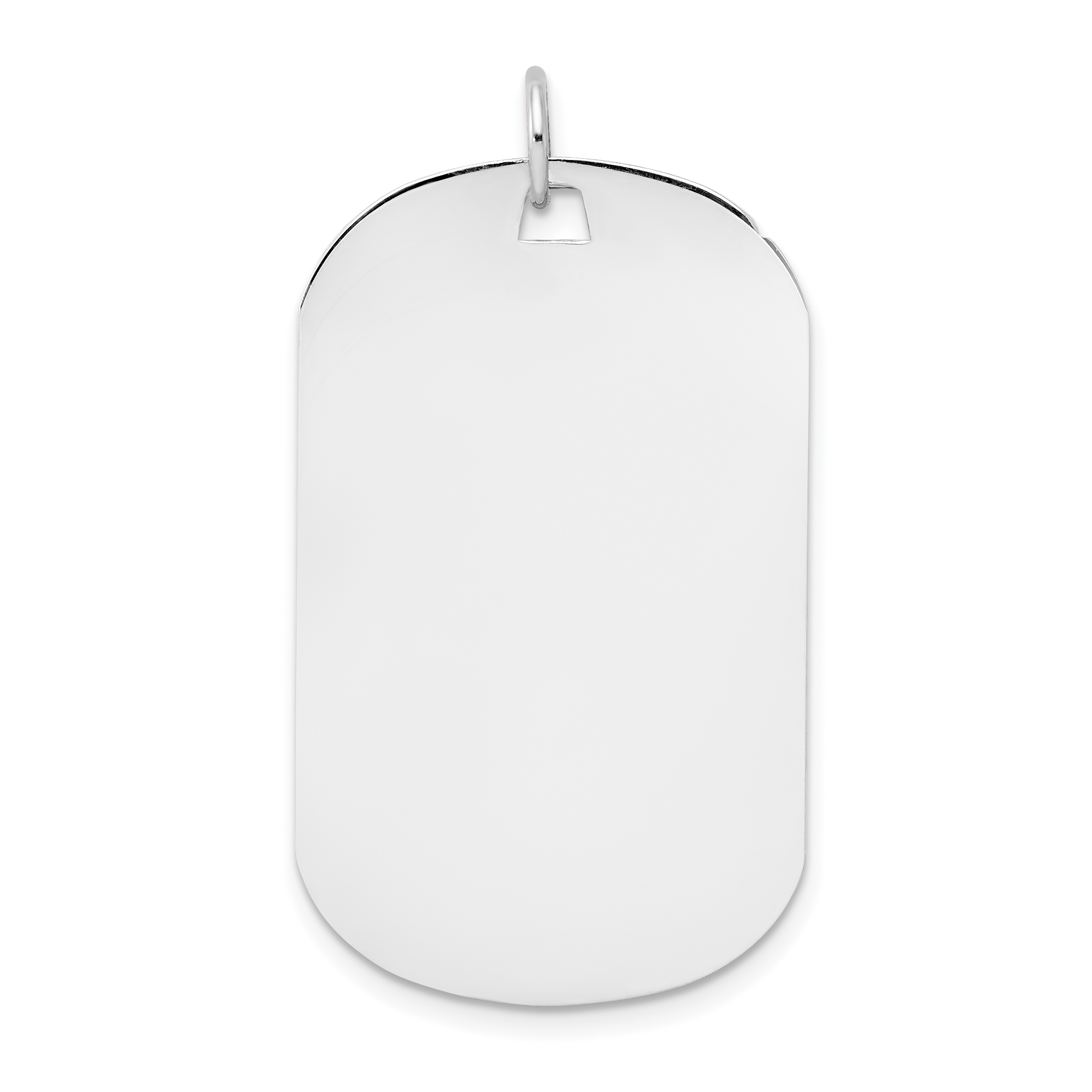 14k White Gold Plain .018 Gauge Engraveable Dog Tag Disc Charm (XWM621/18)