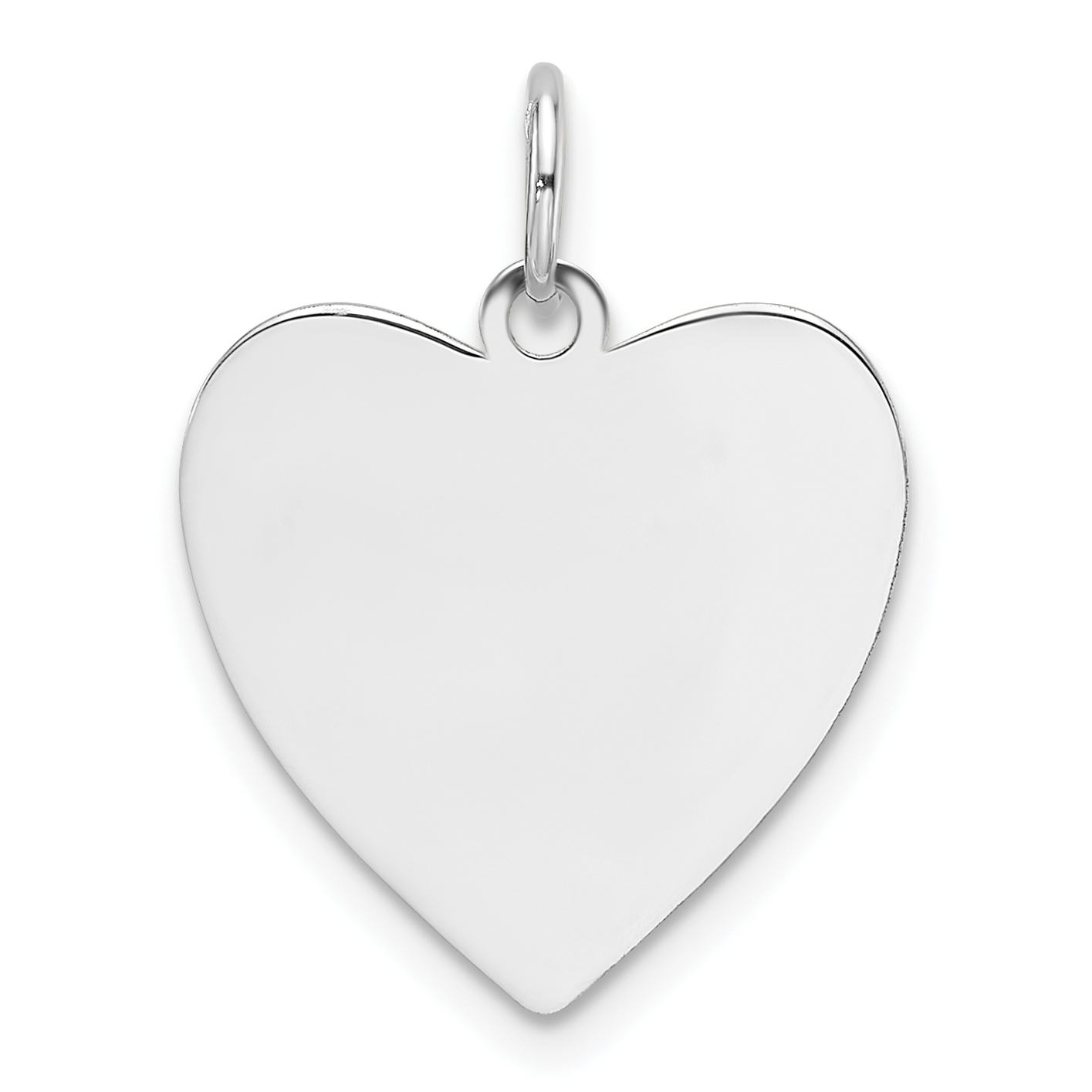 14k White Gold Plain .018 Gauge Engravable Heart Charm (XWM622/18)