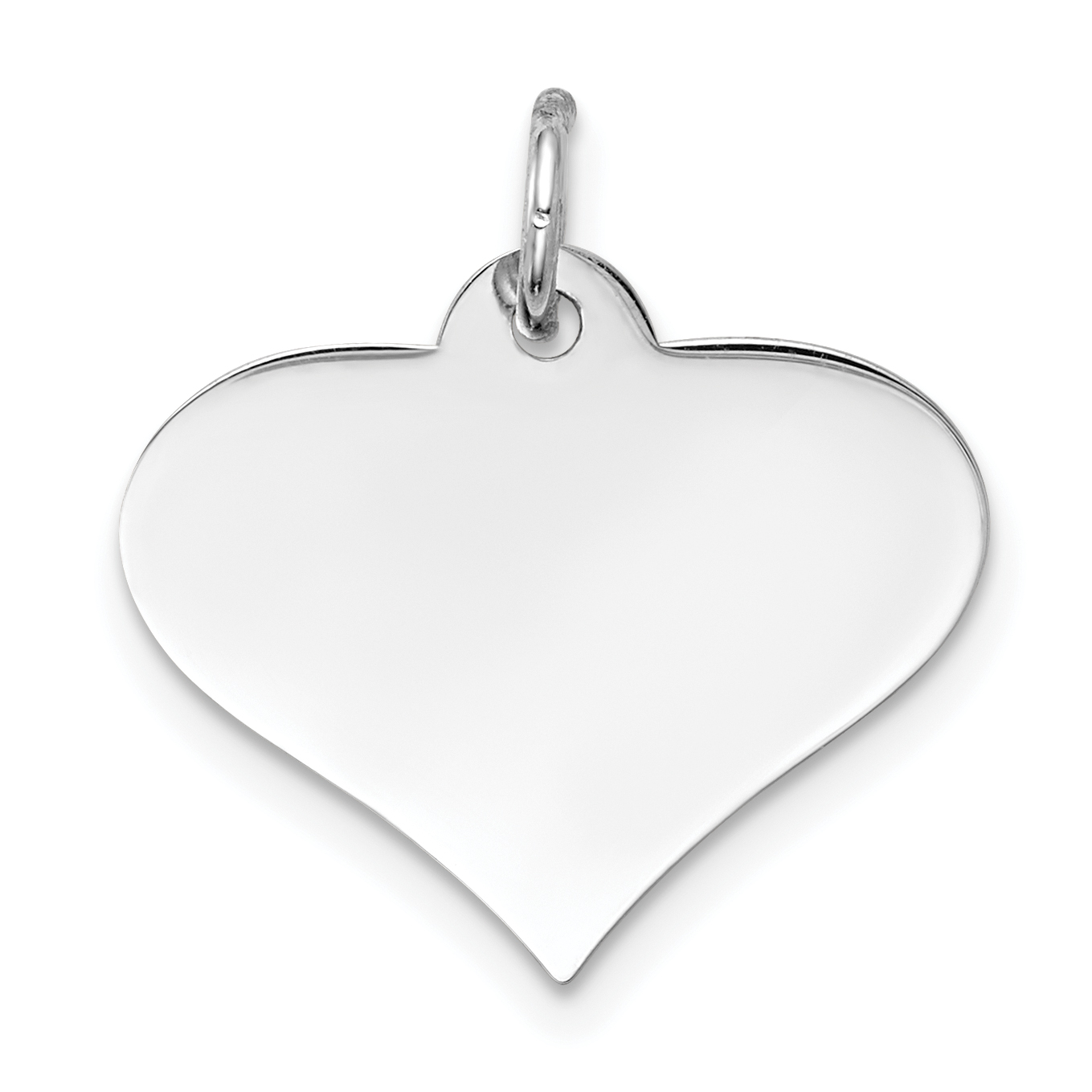 14k Gold Plain .011 Gauge Engraveable Heart 16x18mm Disc Charm XWM625/11