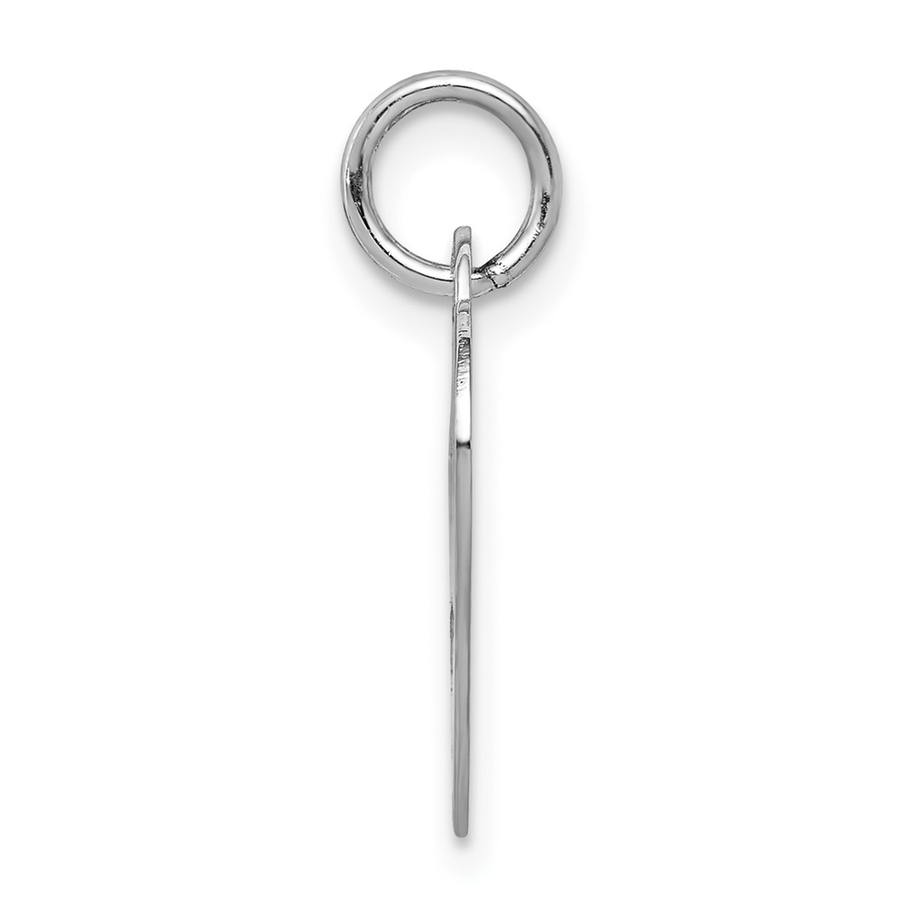 14k White Gold Plain .018 Gauge Engraveable Heart Disc Charm (XWM626/18)