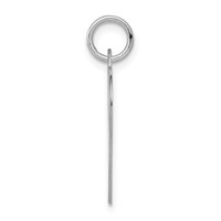 14K White Gold Plain.018 Gauge Engraveable Heart 19x 22mm Disc Charm view 2