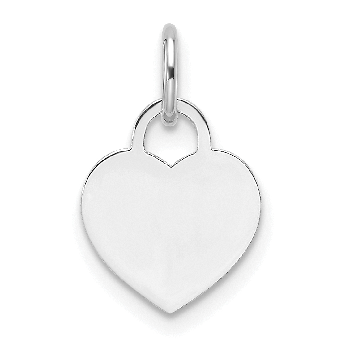 14k White Gold Small Engravable Heart (XWM689/27)