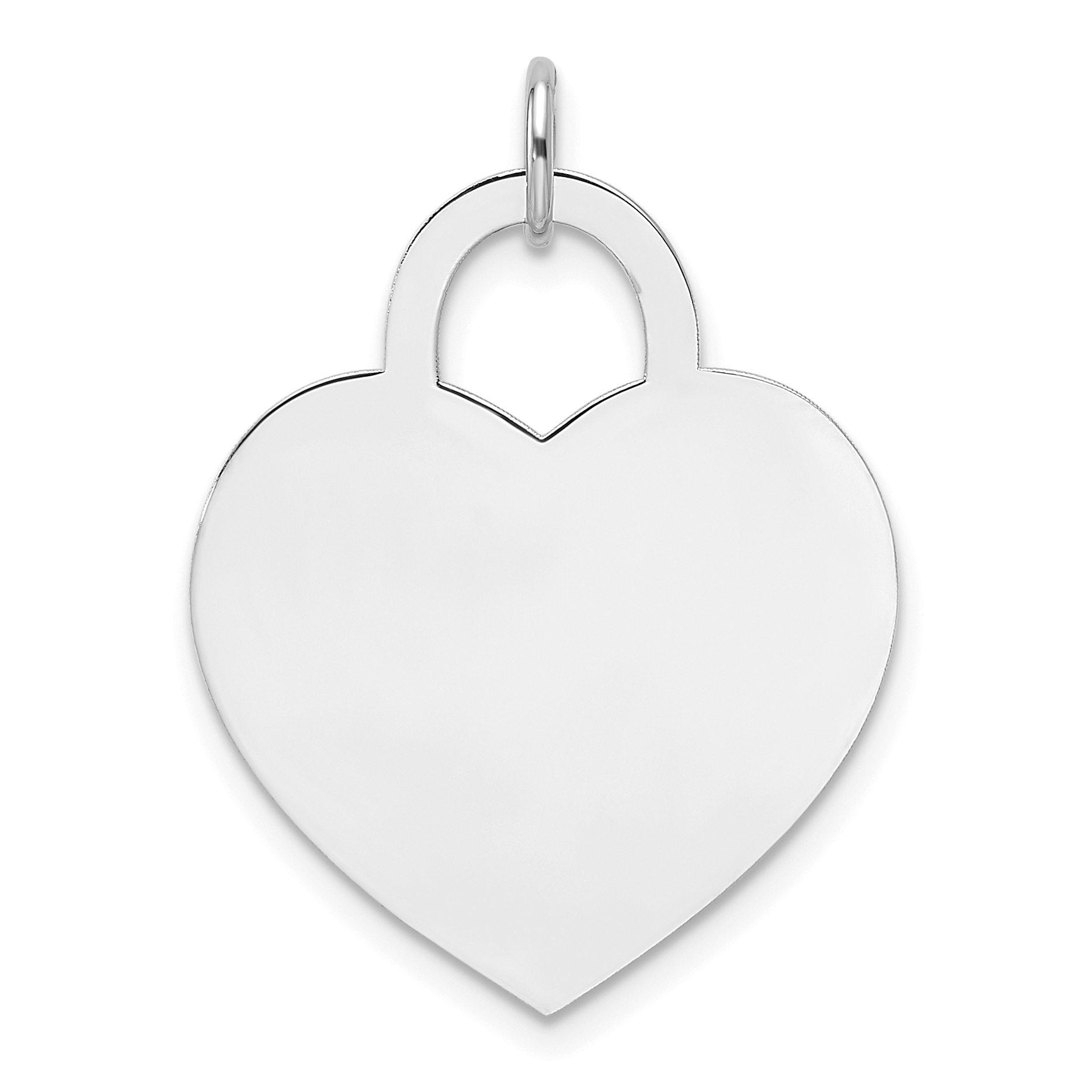 14k White Gold Large Engravable Heart (XWM690/11)
