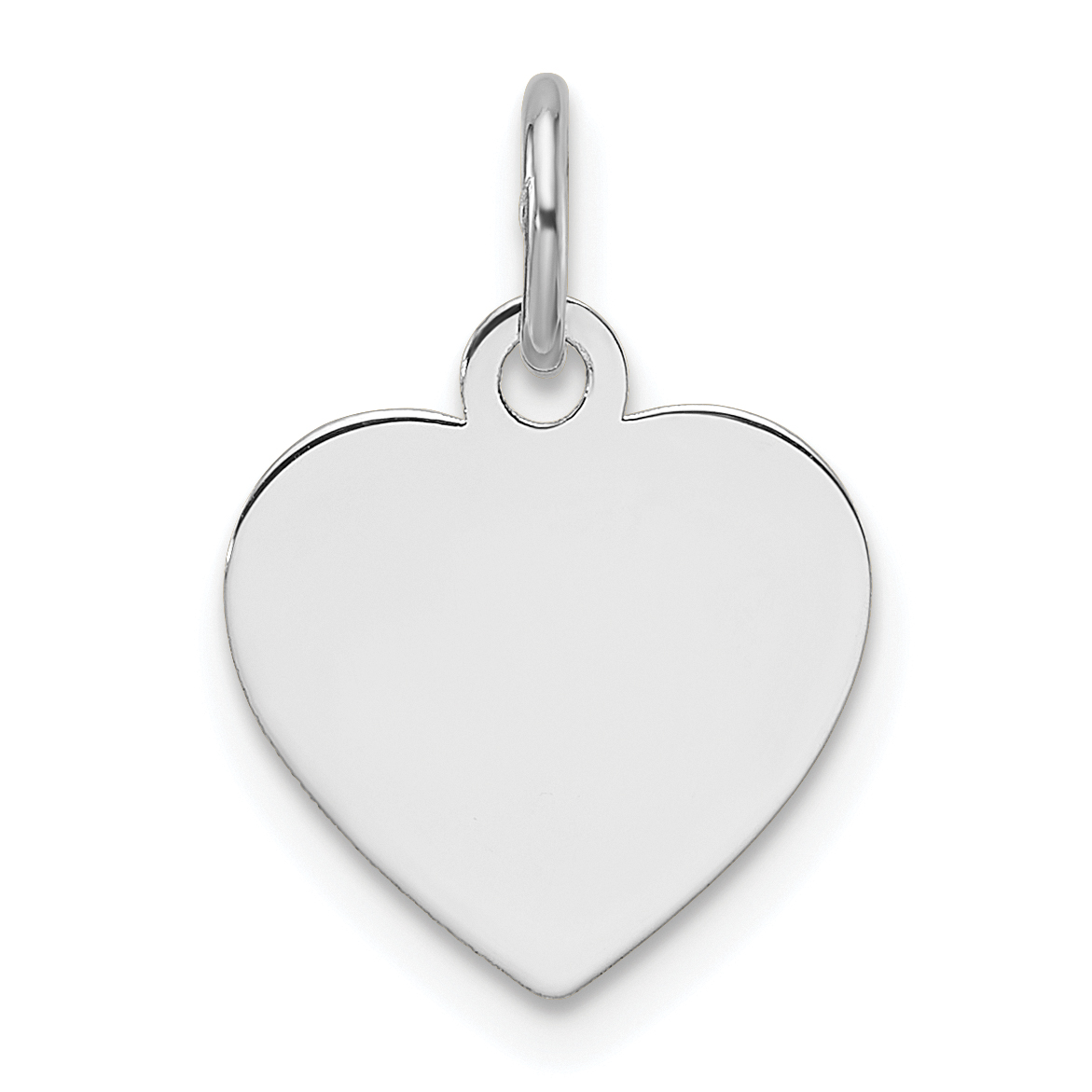 14k White Gold Plain .009 Gauge Engravable Heart Charm (XWM695/09)