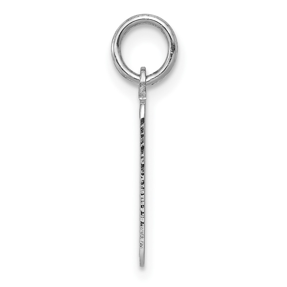 14k White Gold Plain .009 Gauge Rectangular Engravable Charm (XWM95/09)
