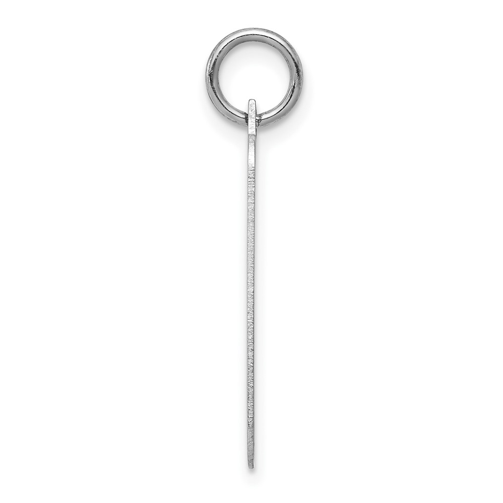 14k White Gold Plain .011 Gauge Rectangular Engravable Charm (XWM96/11)