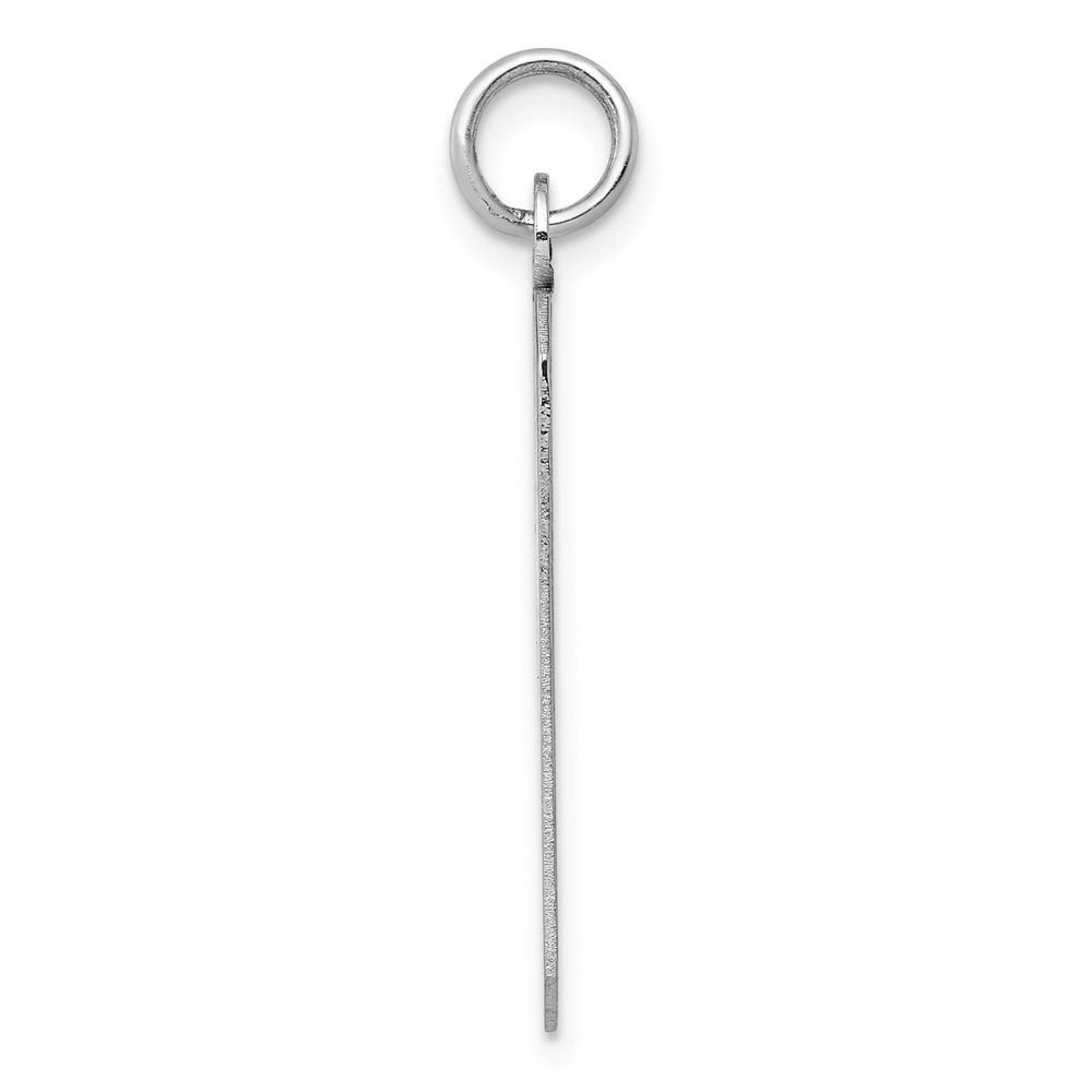 14k White Gold Plain .011 Gauge Rectangular Engravable Charm (XWM98/11)