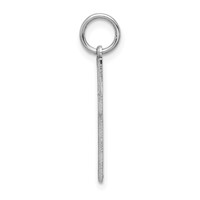 14K White Gold Solid Laser Etched Cross Pendant view 2