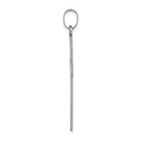14K White Gold Florentine Satin Cross Pendant view 2