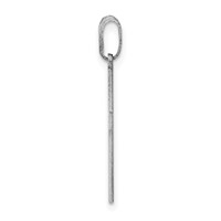 14K White Gold Polished Cross Pendant view 2
