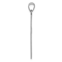 14K White Gold Polished Cross Pendant view 2