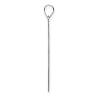 14K White Gold Solid Laser Etched Cross Pendant view 2