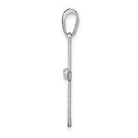 14K White Gold.01 Carat Diamond Cross Pendant view 2