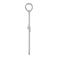 14K White Gold.02 Carat Diamond Cross Pendant view 2