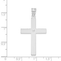 14K White Gold.02 Carat Diamond Cross Pendant view 3