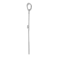14K White Gold .03 Carat Diamond Cross Pendant view 2