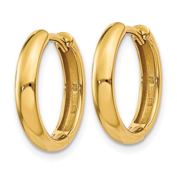 Gold Circle Hinged Hoop Earrings