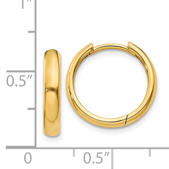 Gold Circle Hinged Hoop Earrings