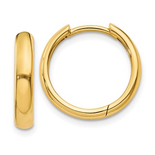 Gold Circle Hinged Hoop Earrings