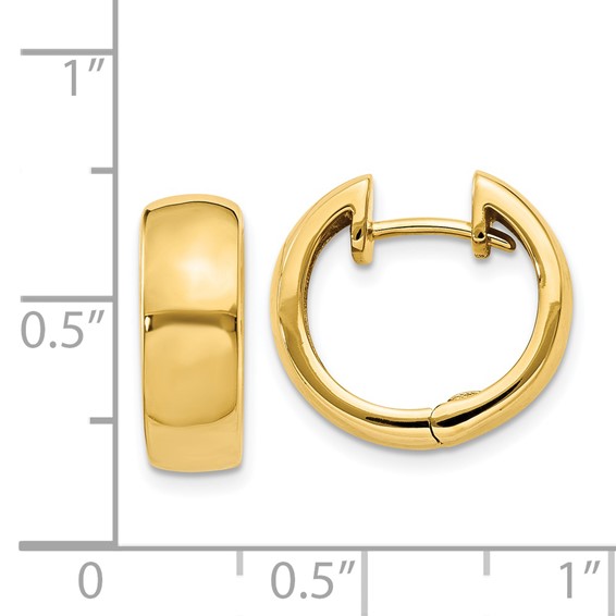 Gold Circle Hinged Hoop Earrings