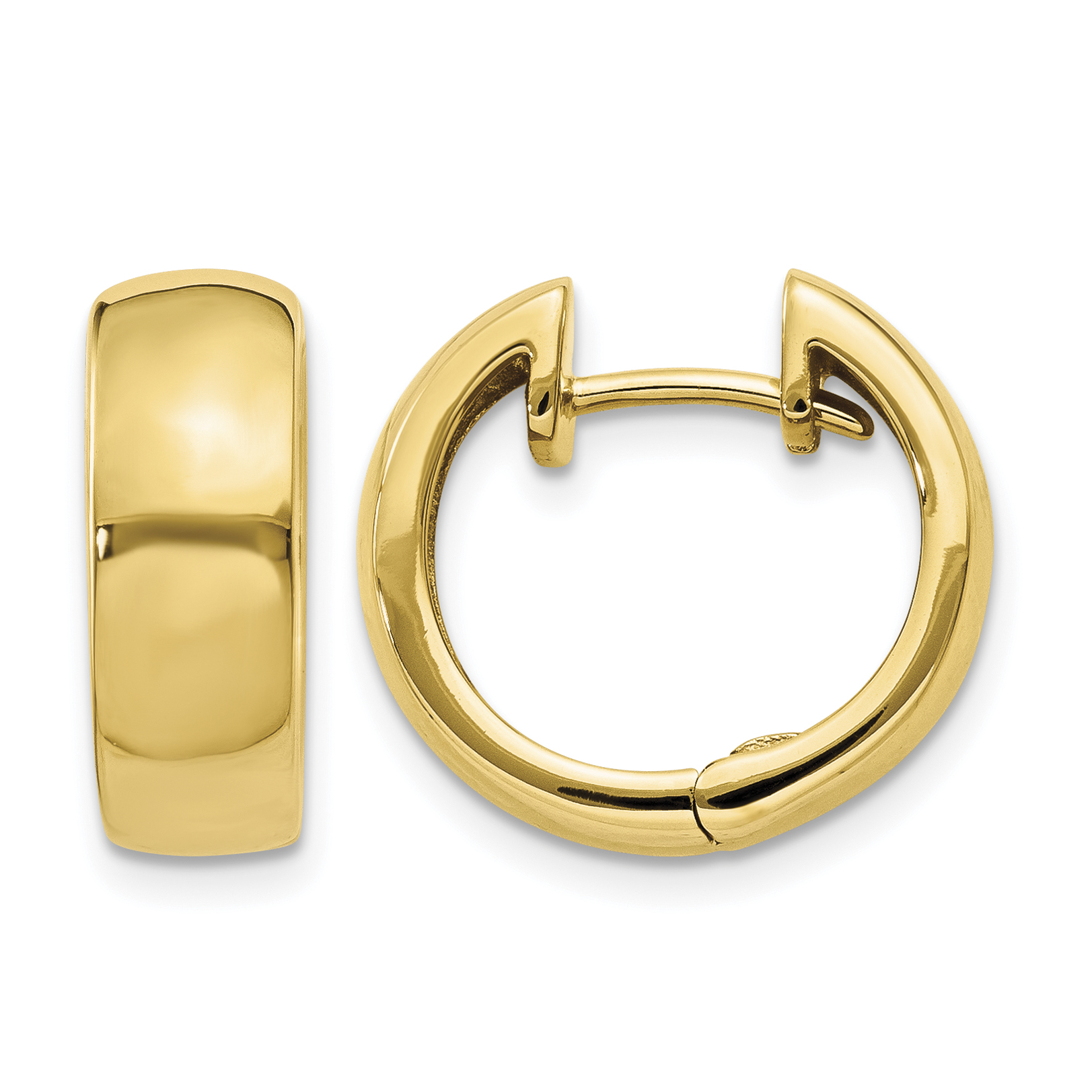 14k Round Hinged Hoop Earrings (XY1127)