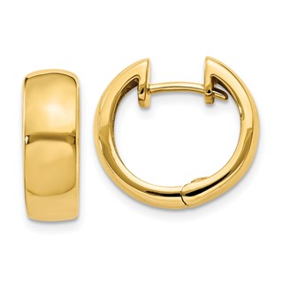 Gold Circle Hinged Hoop Earrings