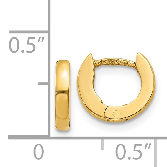 Gold Circle Hinged Hoop Earrings