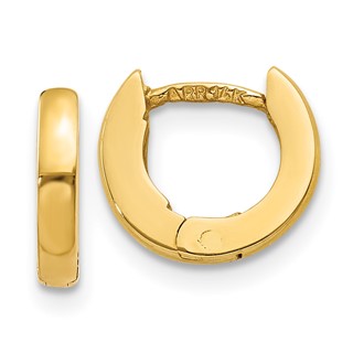 Gold Circle Hinged Hoop Earrings