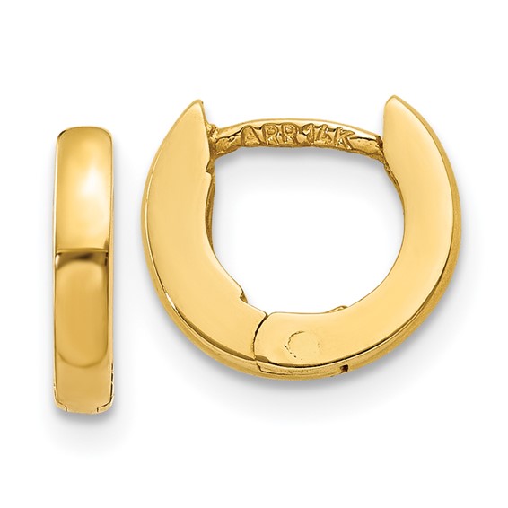 Gold Circle Hinged Hoop Earrings