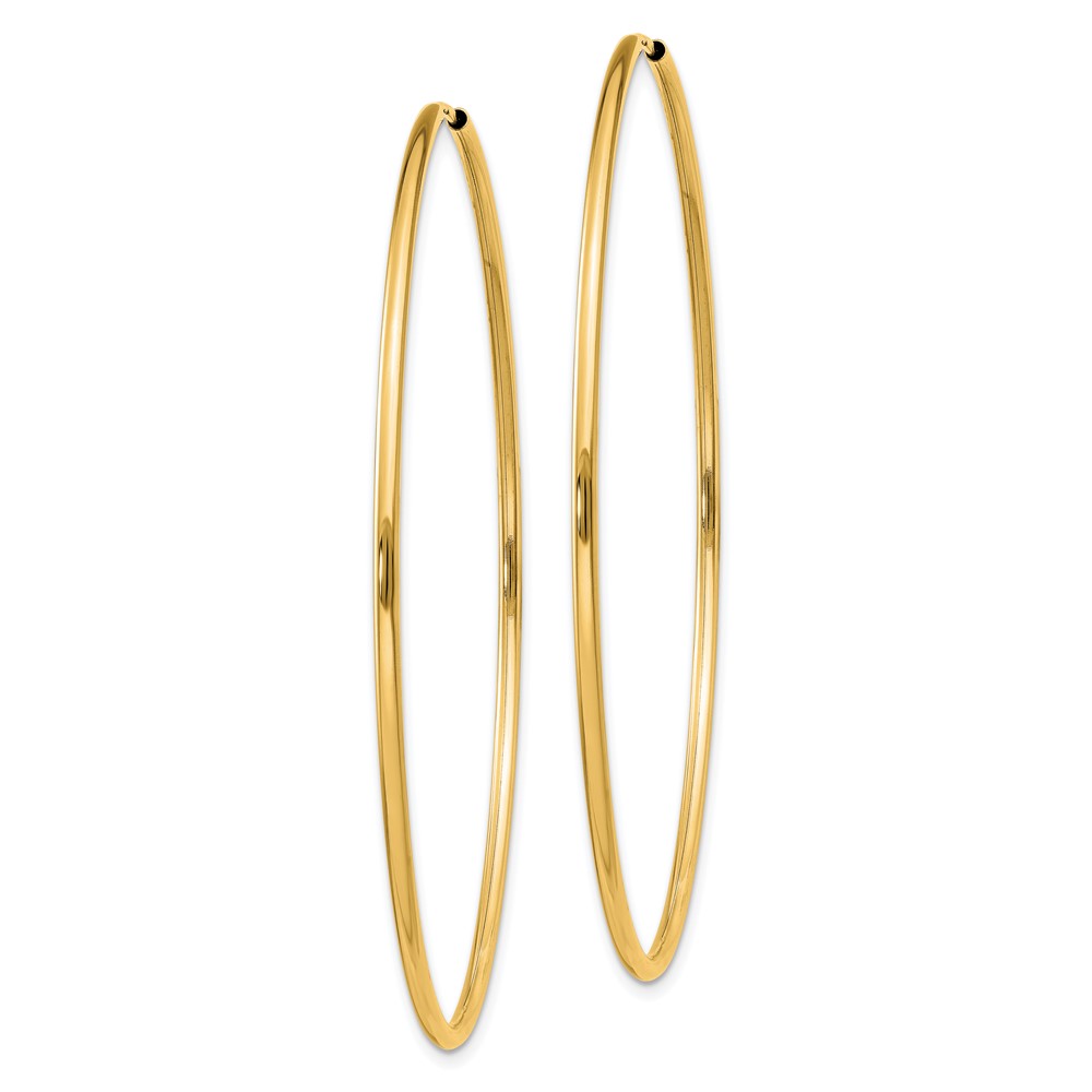 14k 1.5mm Polished Round Endless Hoop Earrings (XY1167)