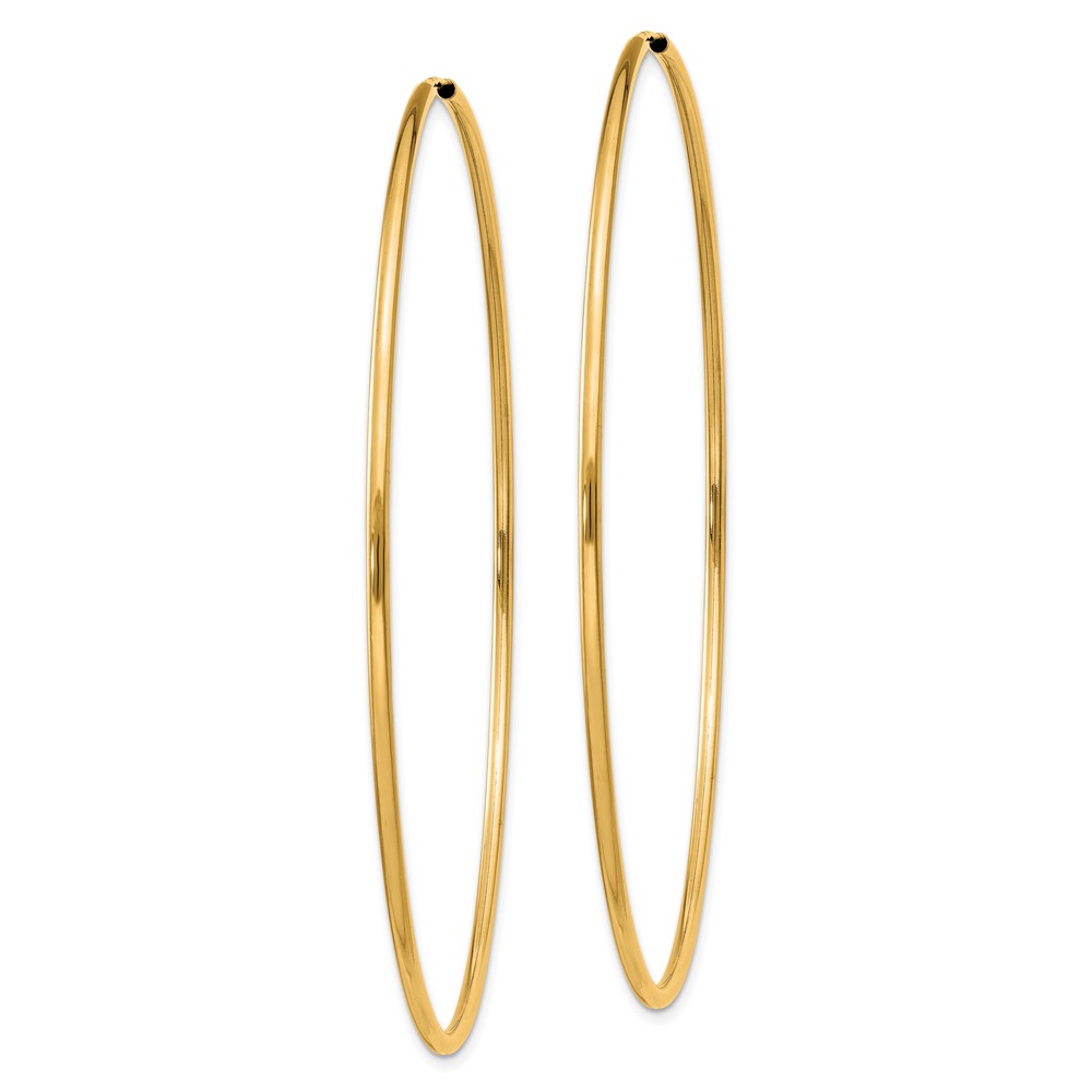 14k 1.5mm Polished Round Endless Hoop Earrings (XY1168)