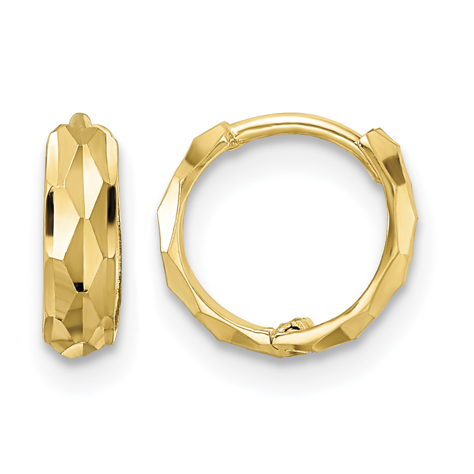 14k D/C Hinged Hoop Earrings (XY1260)