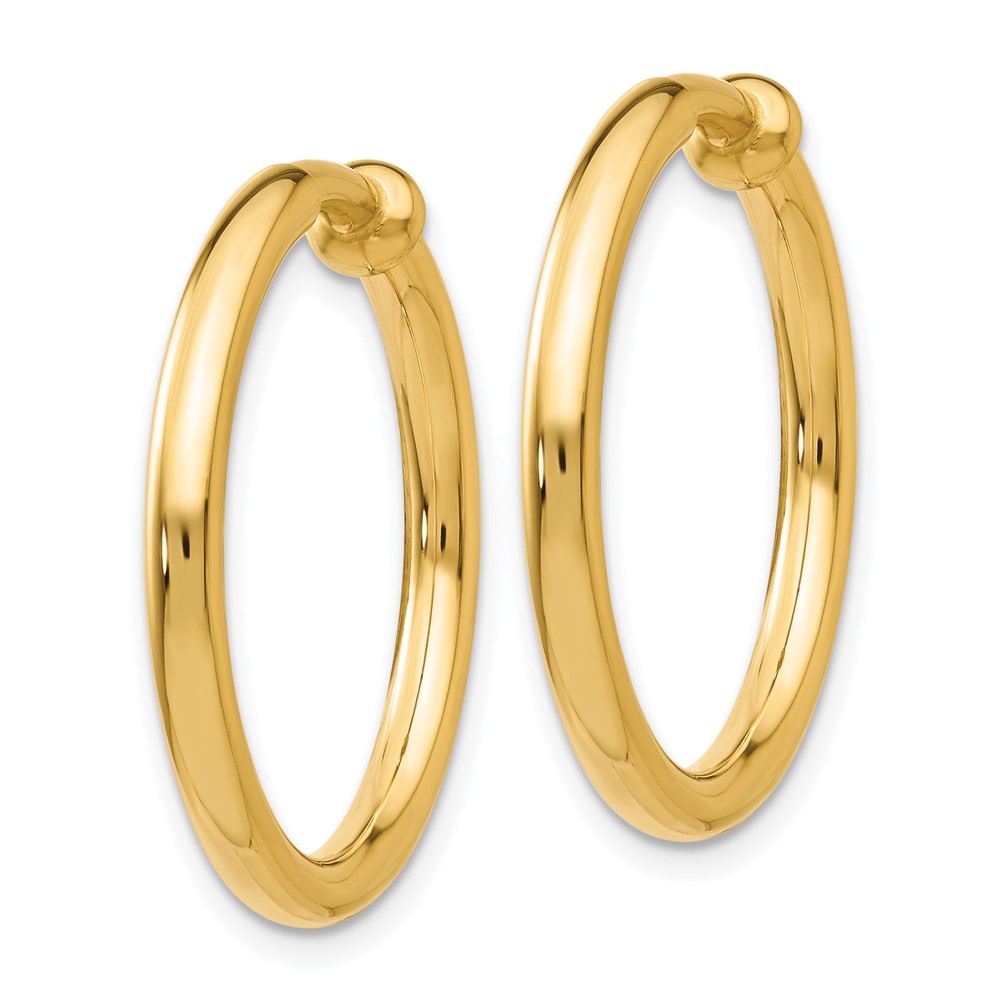 14k Non-Pierced Hoops Earrings (XY417)