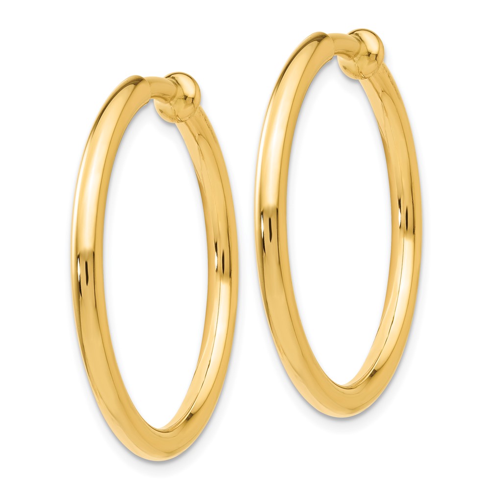 14k Non-Pierced Hoops Earrings (XY418)