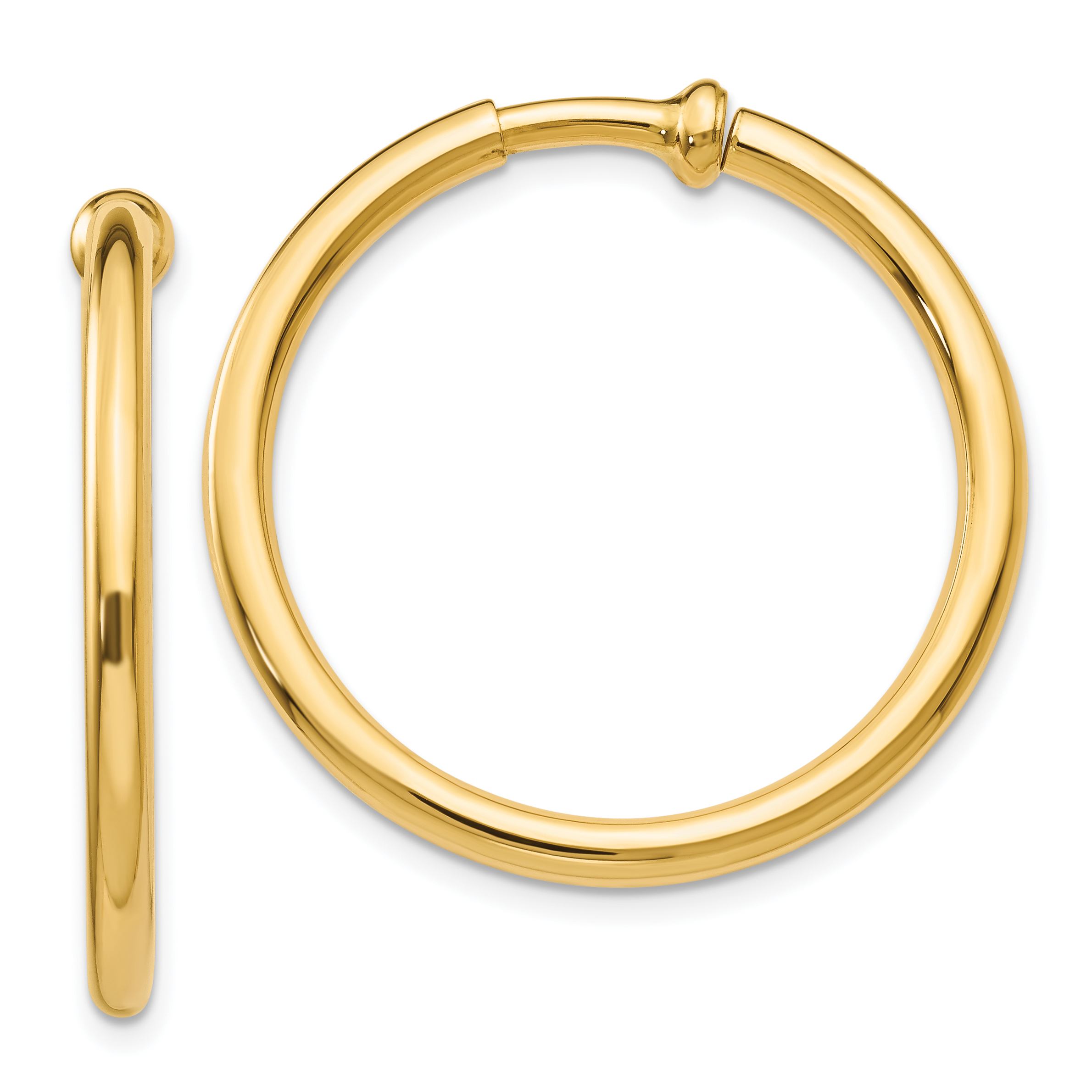 14k Non-Pierced Hoops Earrings (XY418)