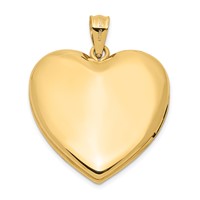 14K Yellow Gold Diamond Star Ash Holder 24mm Heart Locket view 3