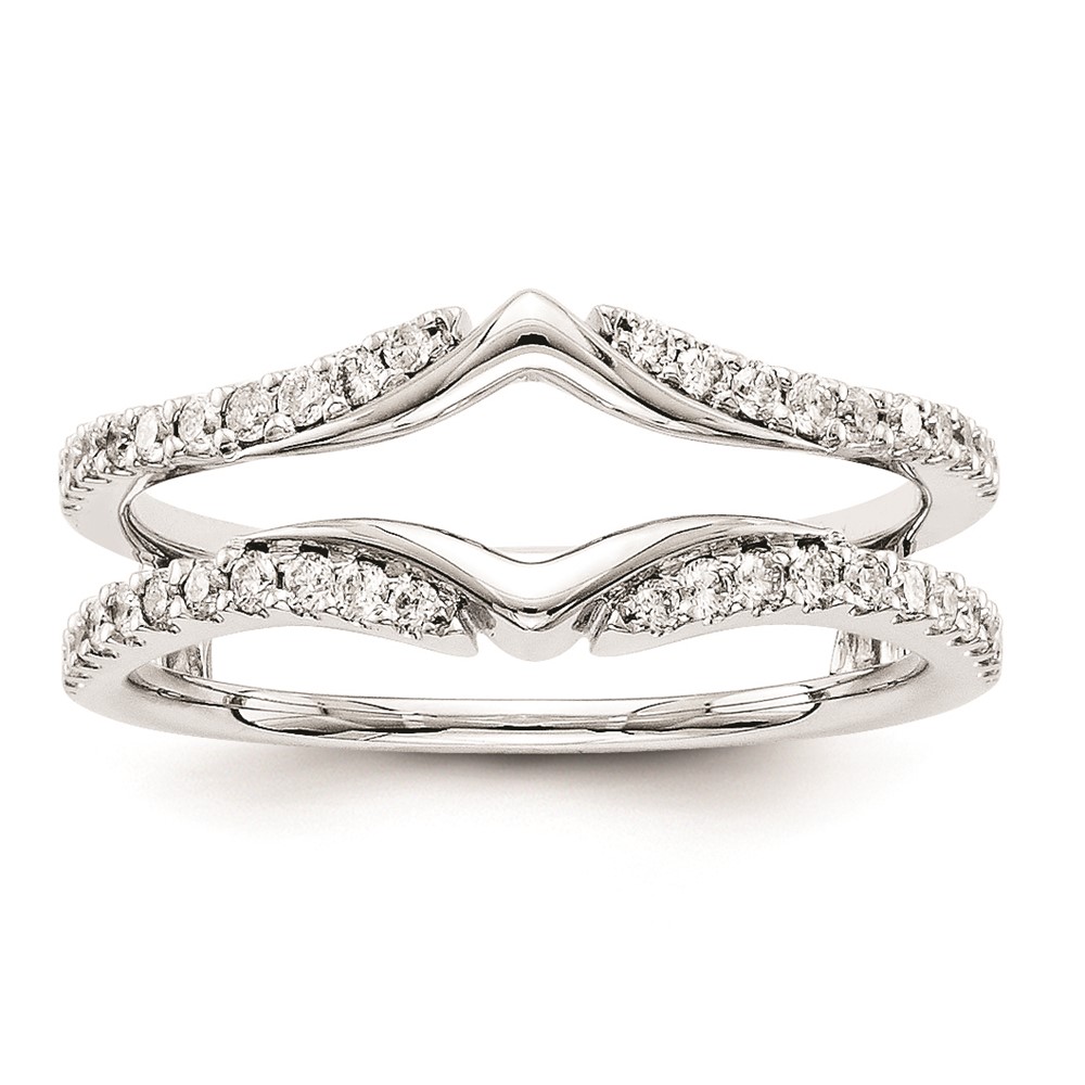 14k White Gold Diamond Ring Wrap