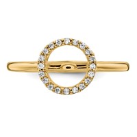 14K Yellow Gold 1/15 Carat Diamond Open Circle Ring view 4