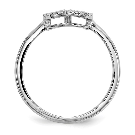14kw Diamond Open Circle Ring
