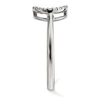 14K White Gold 0.07 Carat Diamond Open Circle Ring view 3