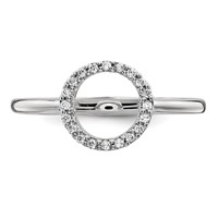 14K White Gold 0.07 Carat Diamond Open Circle Ring view 4
