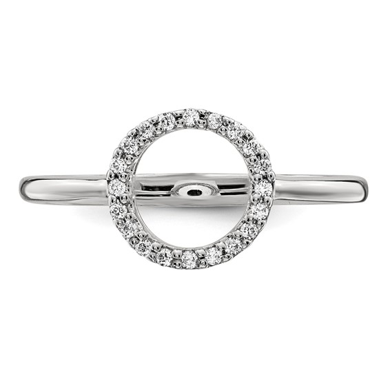 14kw Diamond Open Circle Ring