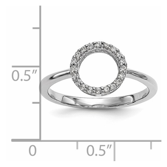 14kw Diamond Open Circle Ring